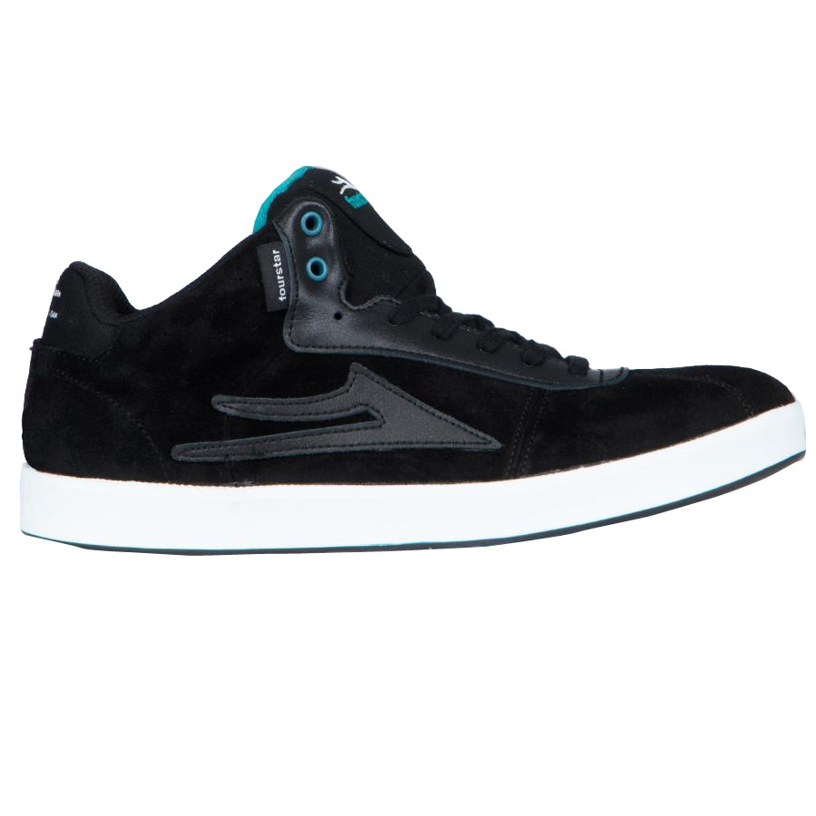 Lakai X 4STAR GUY HI XLK Skate Shoe, UK 8, Black Suede